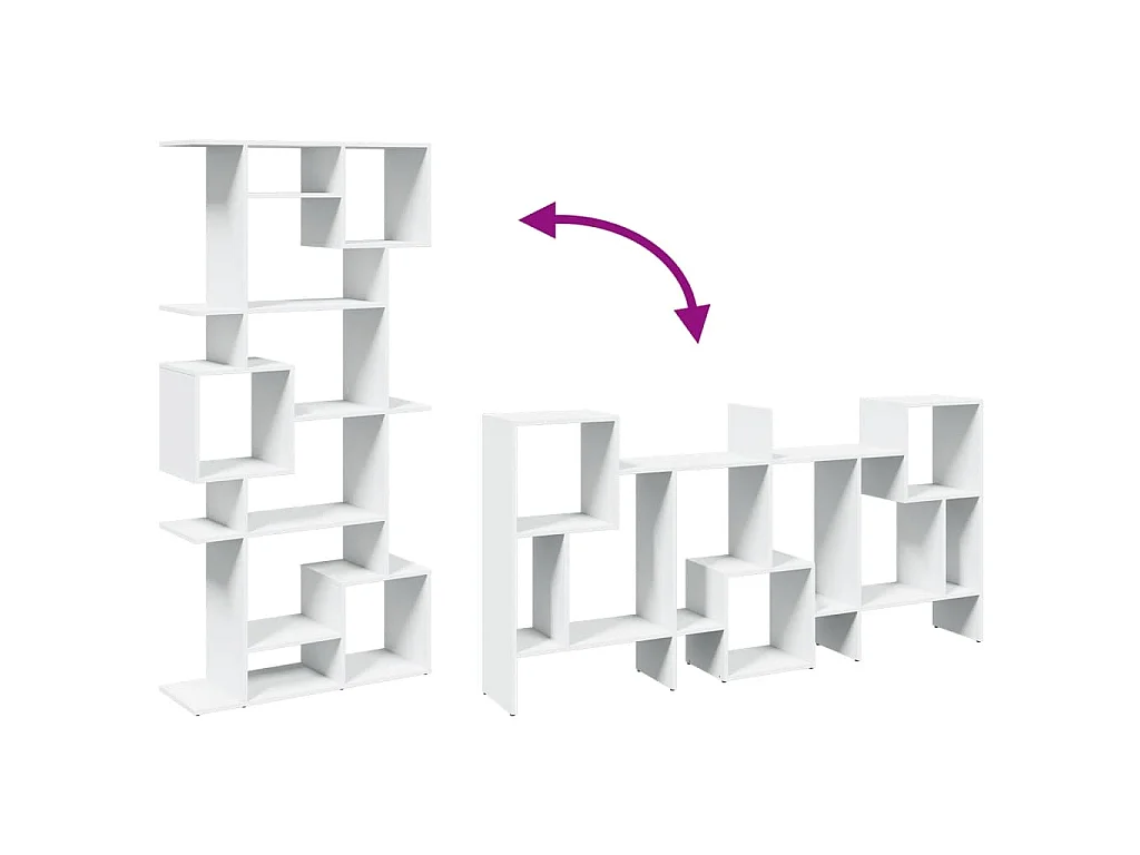 Bibliothèque blanc 92x29x188 cm bois d'ingénierie