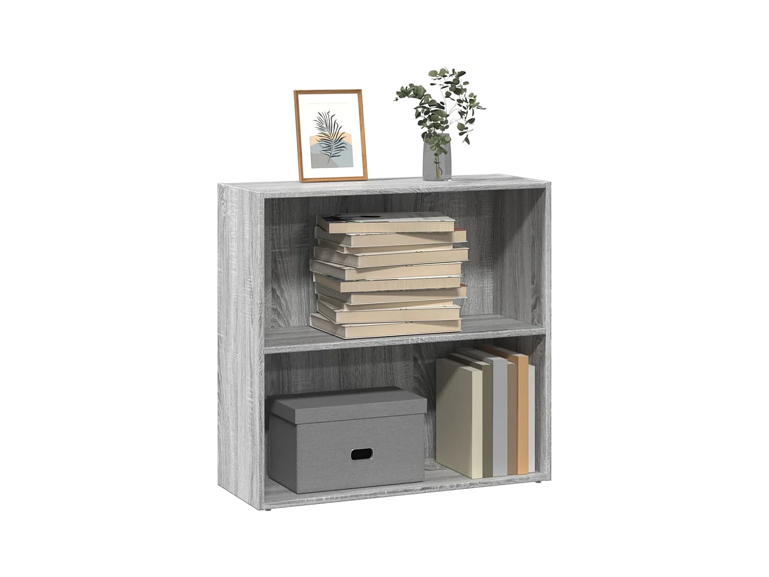 Libreria Grigio Sonoma 80x30x77 cm in Legno Multistrato