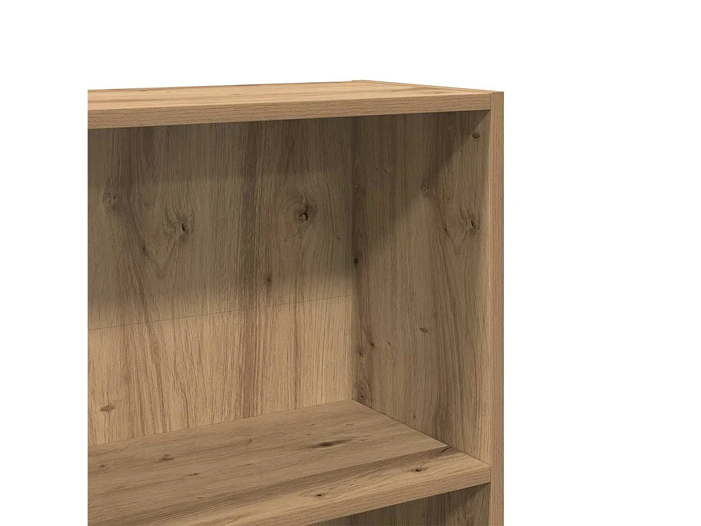 Bibliothèque chêne artisanal 60x24x143 cm bois d'ingénierie