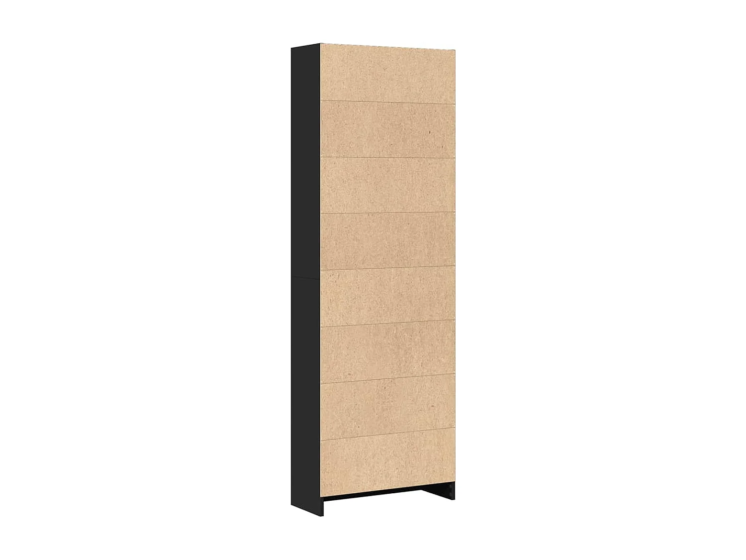 Boekenkast 60x24x176 cm bewerkt hout zwart