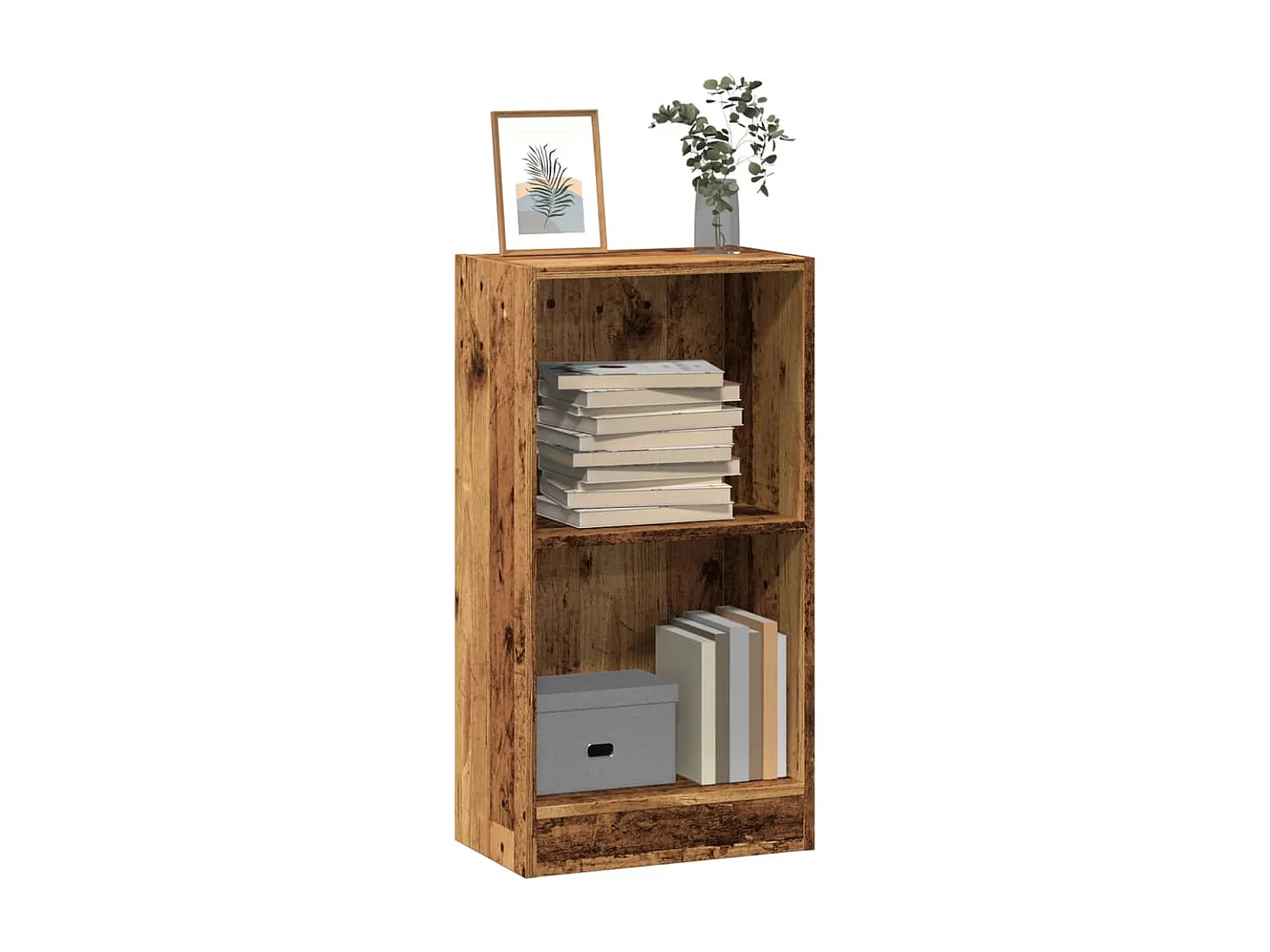 Bibliothèque vieux bois 40x24x76 cm bois d'ingénierie