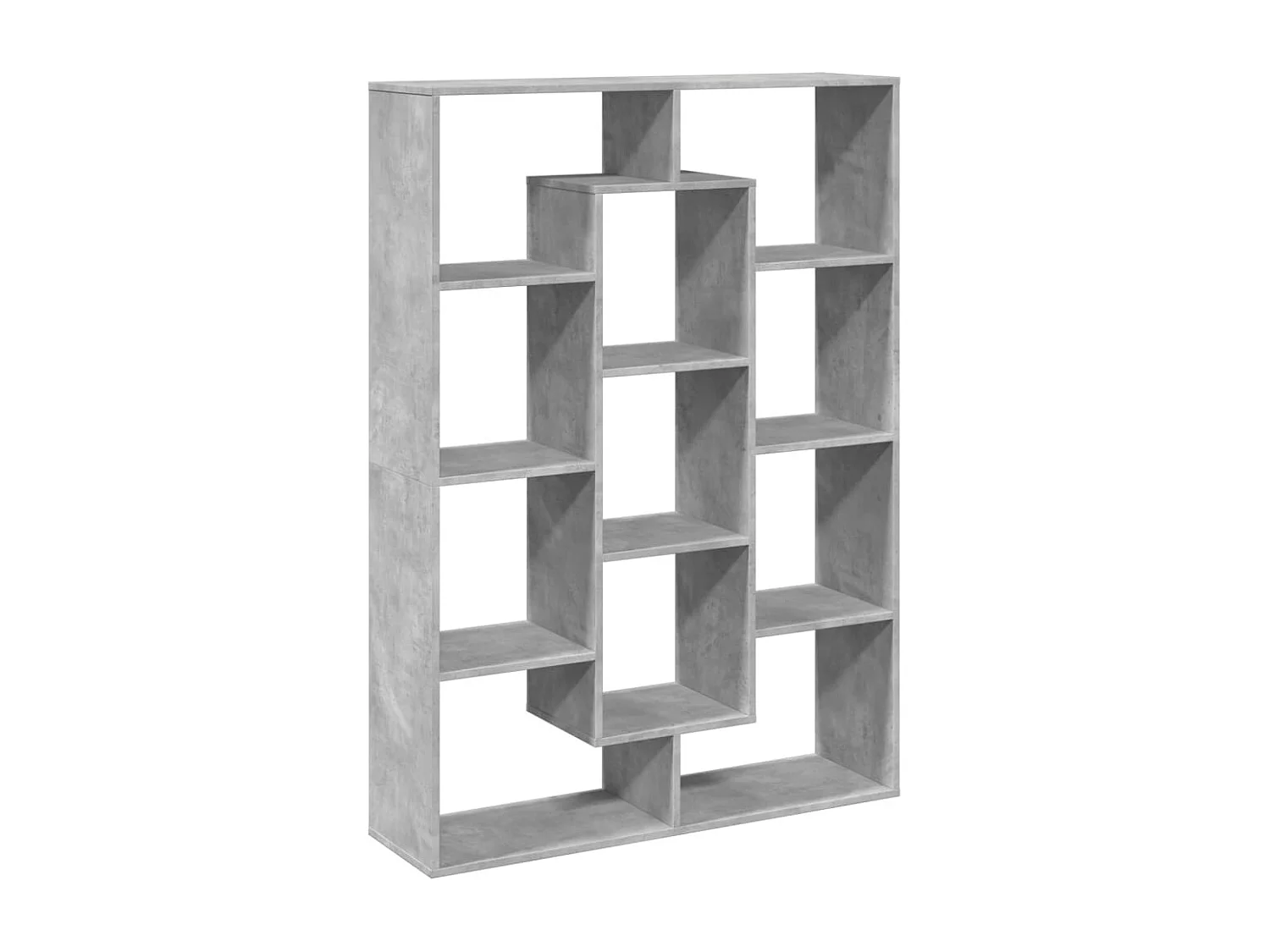 Estantería de madera de ingeniería gris hormigón 102x29x143 cm