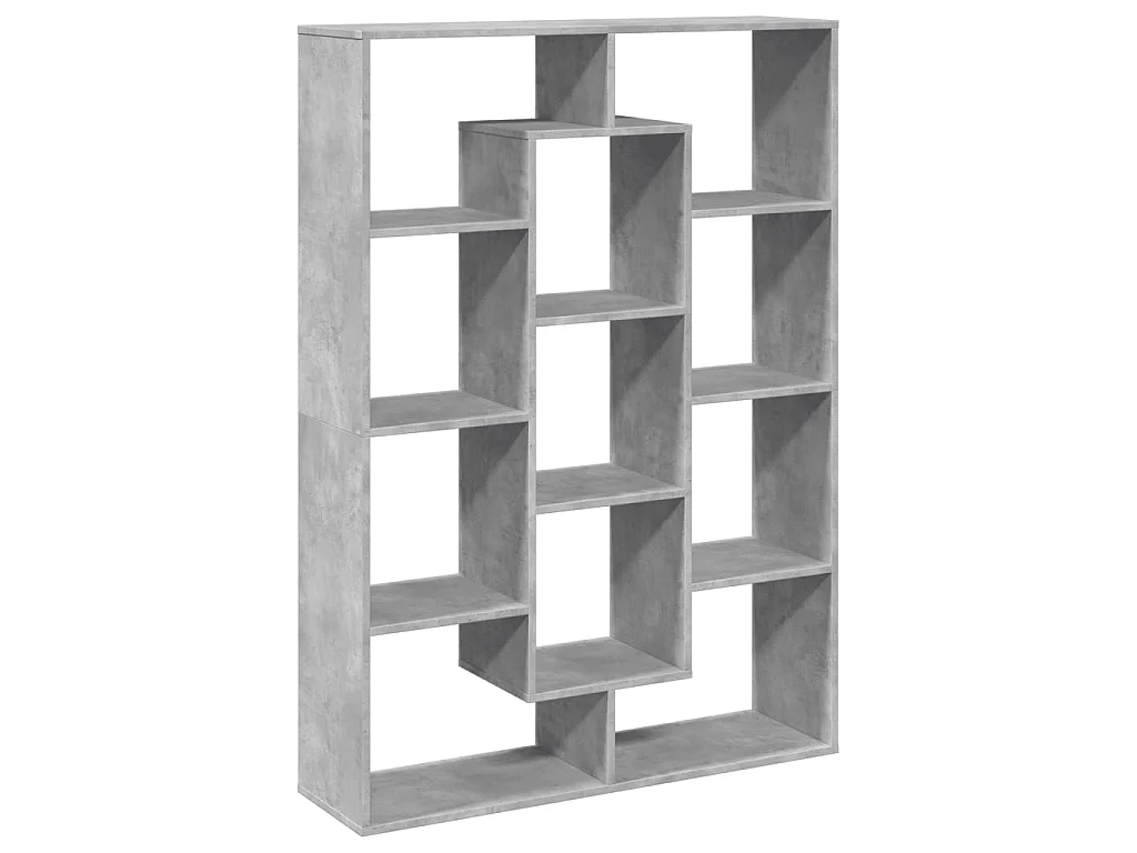 Libreria Grigio Cemento 102x29x143 cm in Legno Multistrato