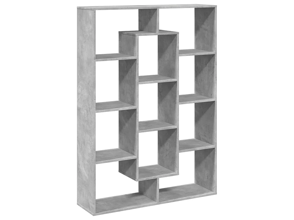 Libreria Grigio Cemento 102x29x143 cm in Legno Multistrato