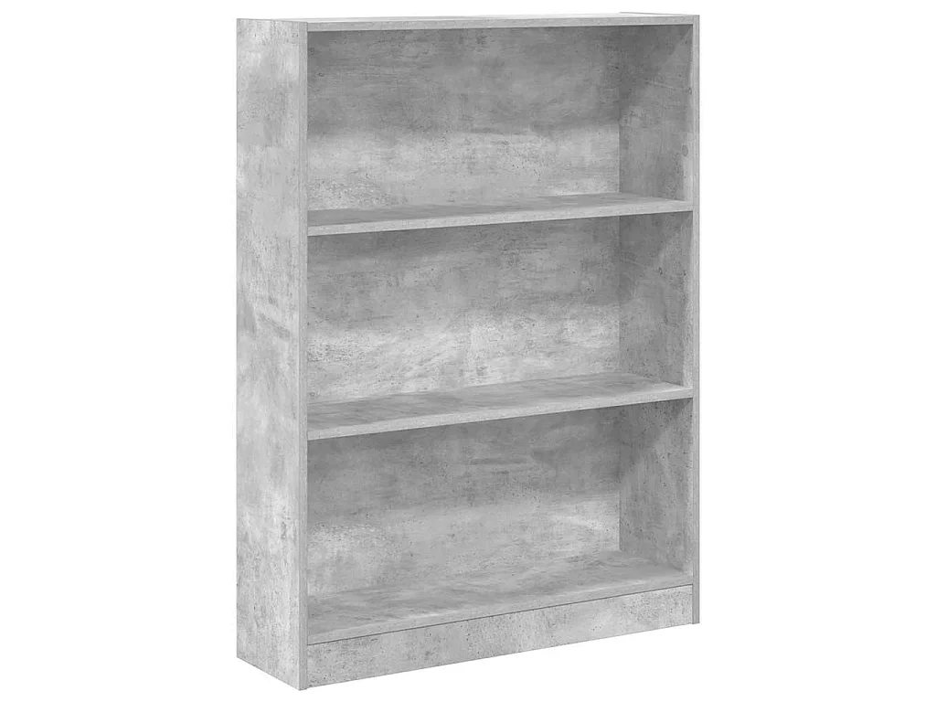 Boekenkast 80x24x109 cm bewerkt hout betongrijs