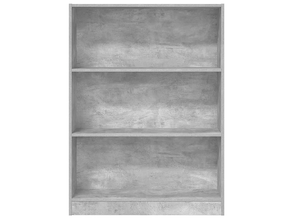 Boekenkast 80x24x109 cm bewerkt hout betongrijs
