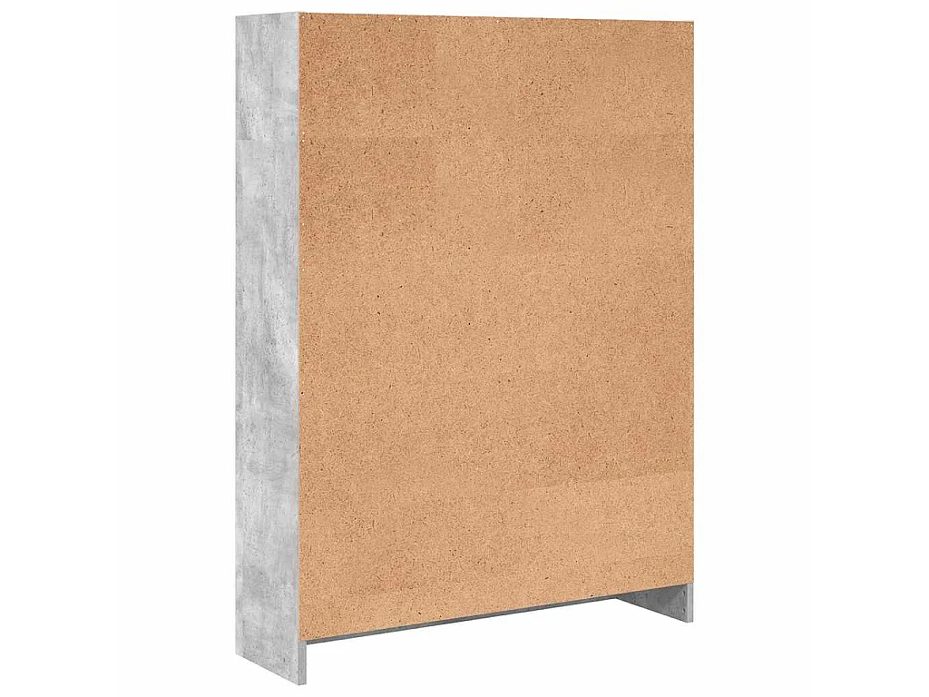 Boekenkast 80x24x109 cm bewerkt hout betongrijs