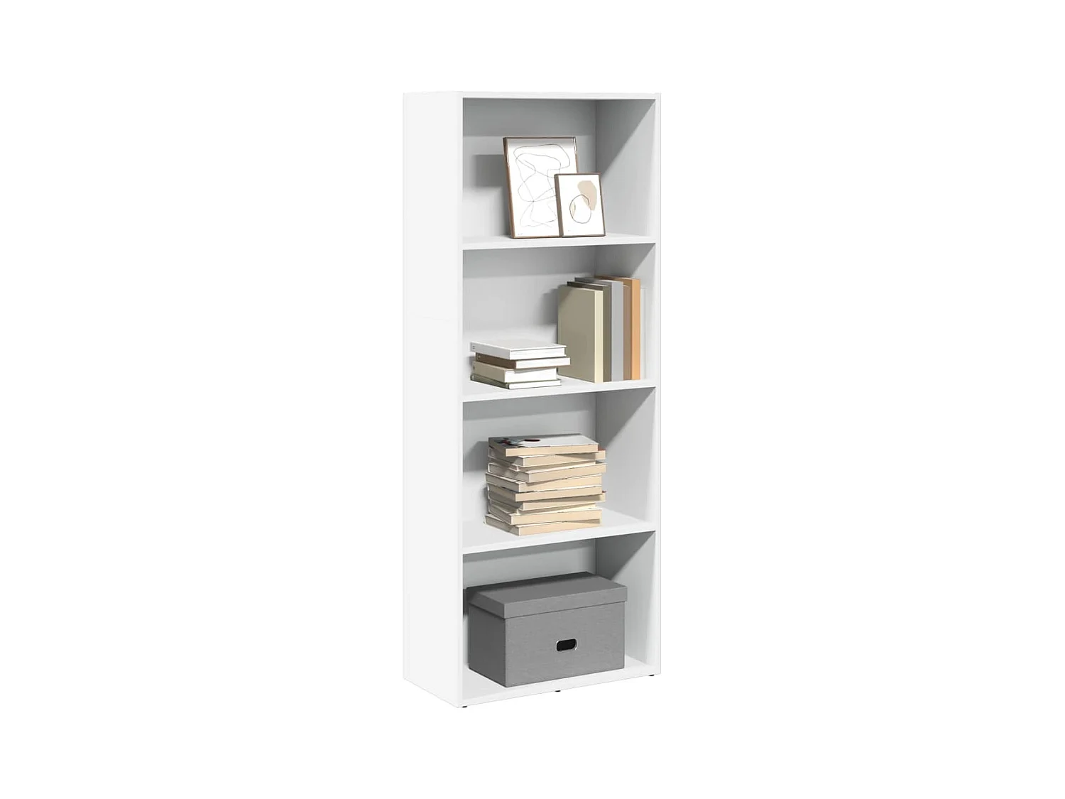 Bibliothèque blanc 60x30x152 cm bois d'ingénierie