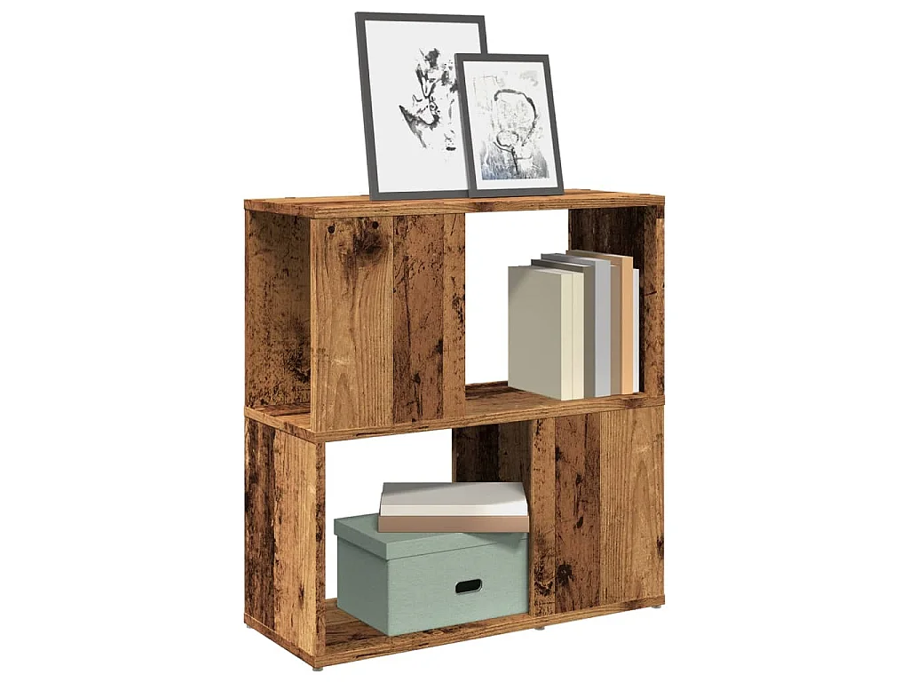 Libreria Legno Antico 60x24x63 cm in Legno Multistrato
