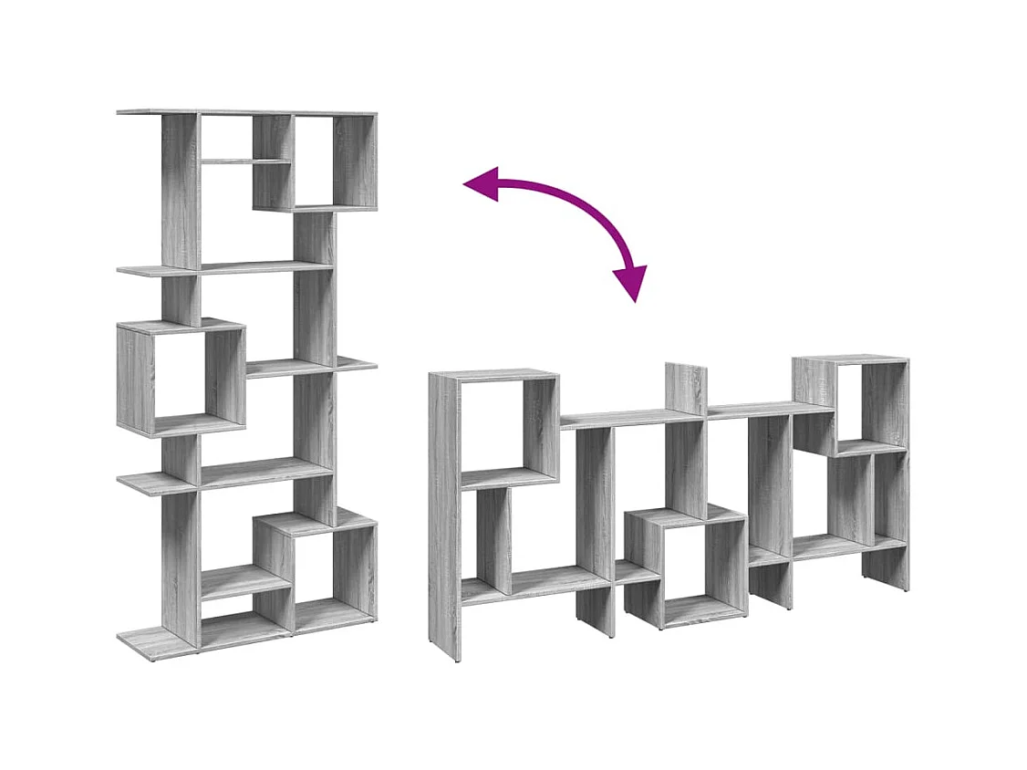 Bücherregal Grau Sonoma 92x29x188 cm Holzwerkstoff