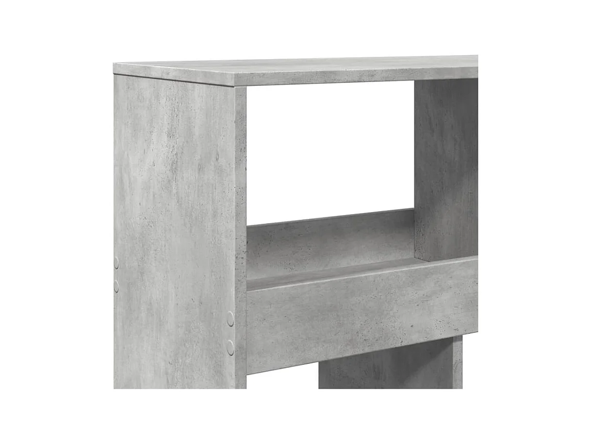 Libreria Grigio Cemento 100x33x125,5 cm in Legno Multistrato