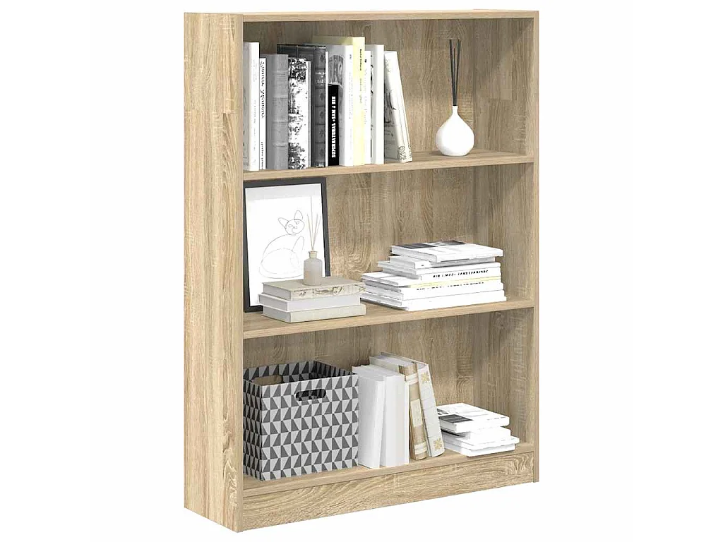 Bibliothèque chêne sonoma 80x24x109 cm bois d'ingénierie