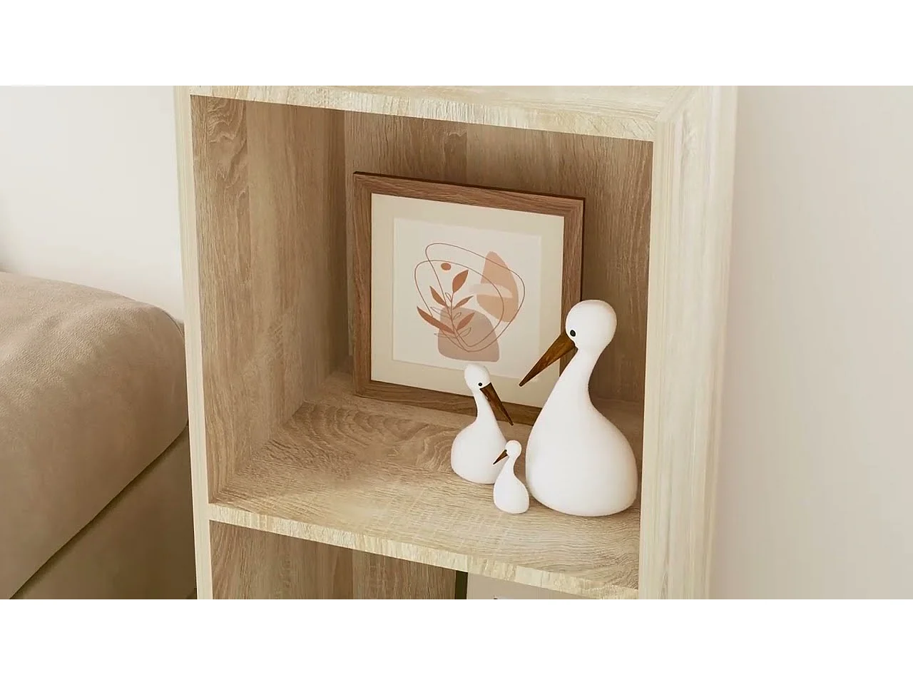 Bibliothèque à 2 niveaux Chêne sonoma Bois d’ingénierie