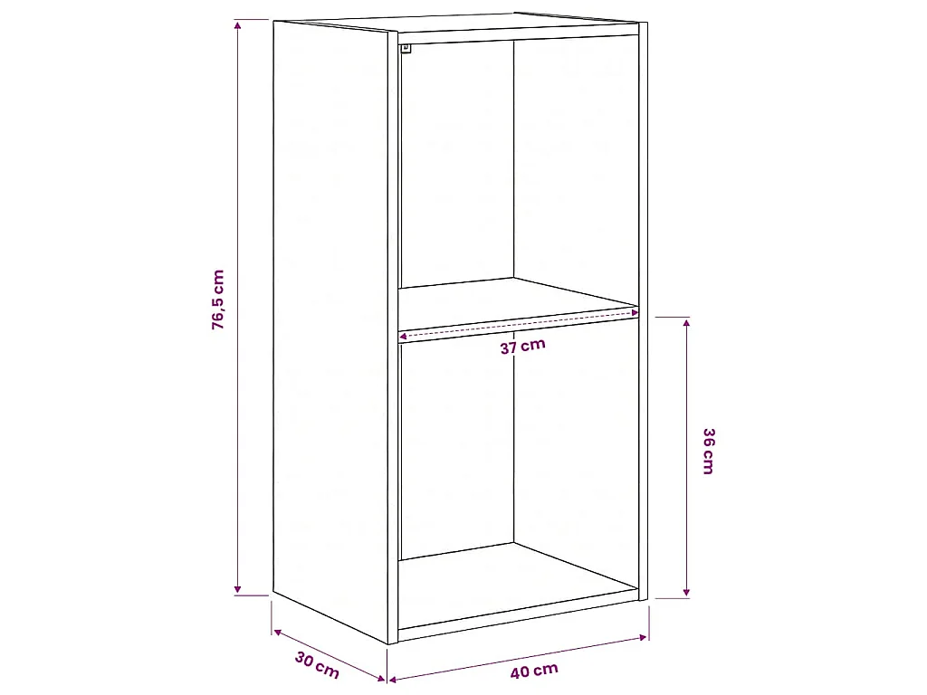 Libreria 5 Ripiani Rovere Sonoma 40x30x76,5cm Legno Multistrato