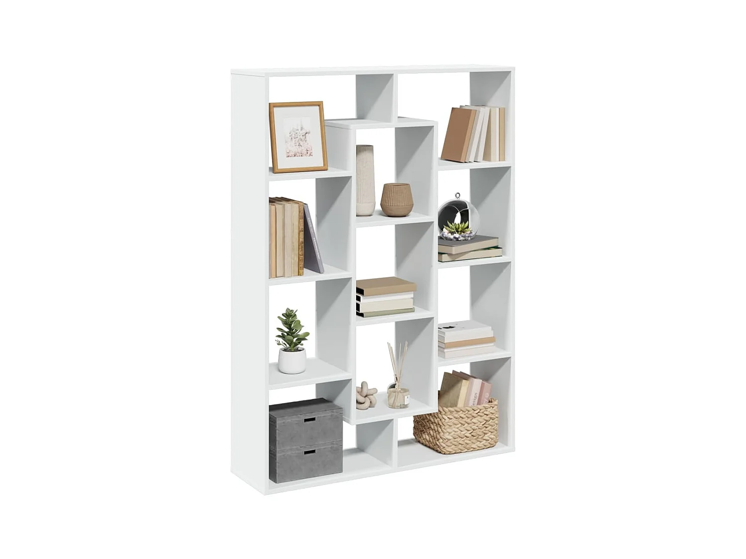 Estante 102x29x143 cm contraplacado branco