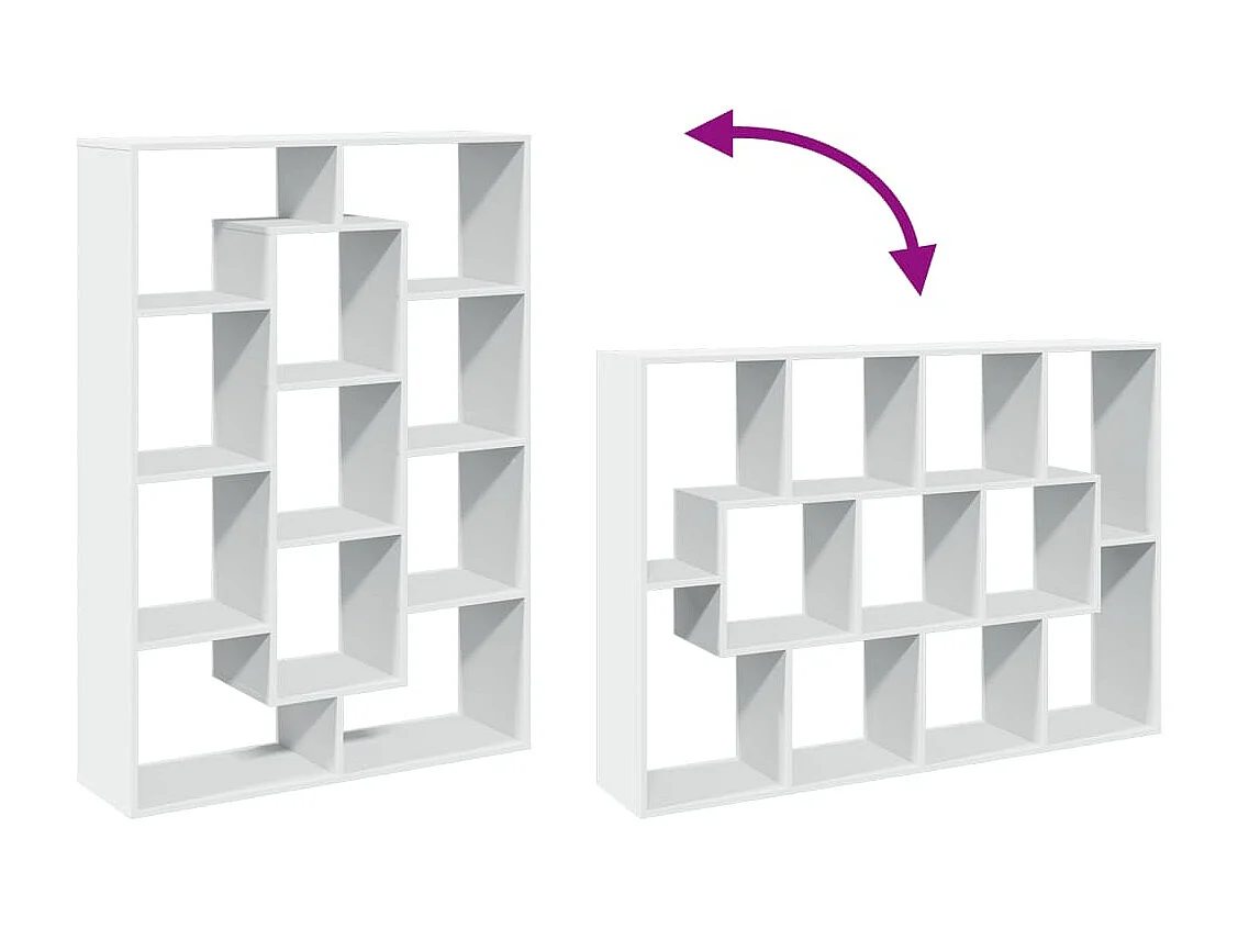 Estante 102x29x143 cm contraplacado branco