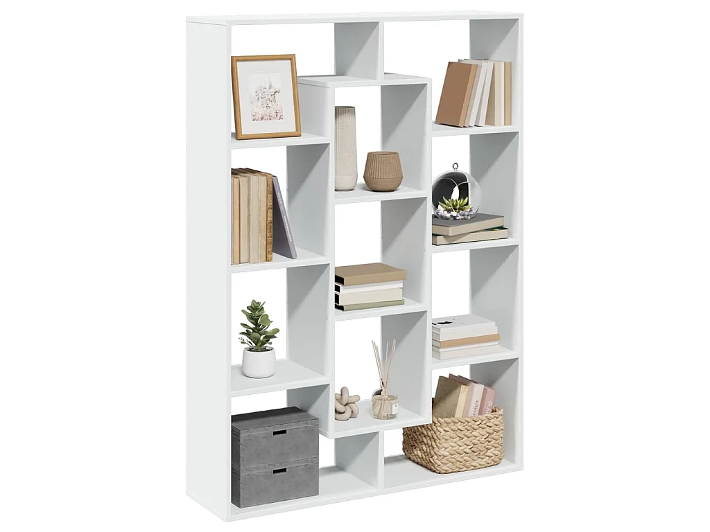 Libreria Bianca 102x29x143 cm in Legno Multistrato