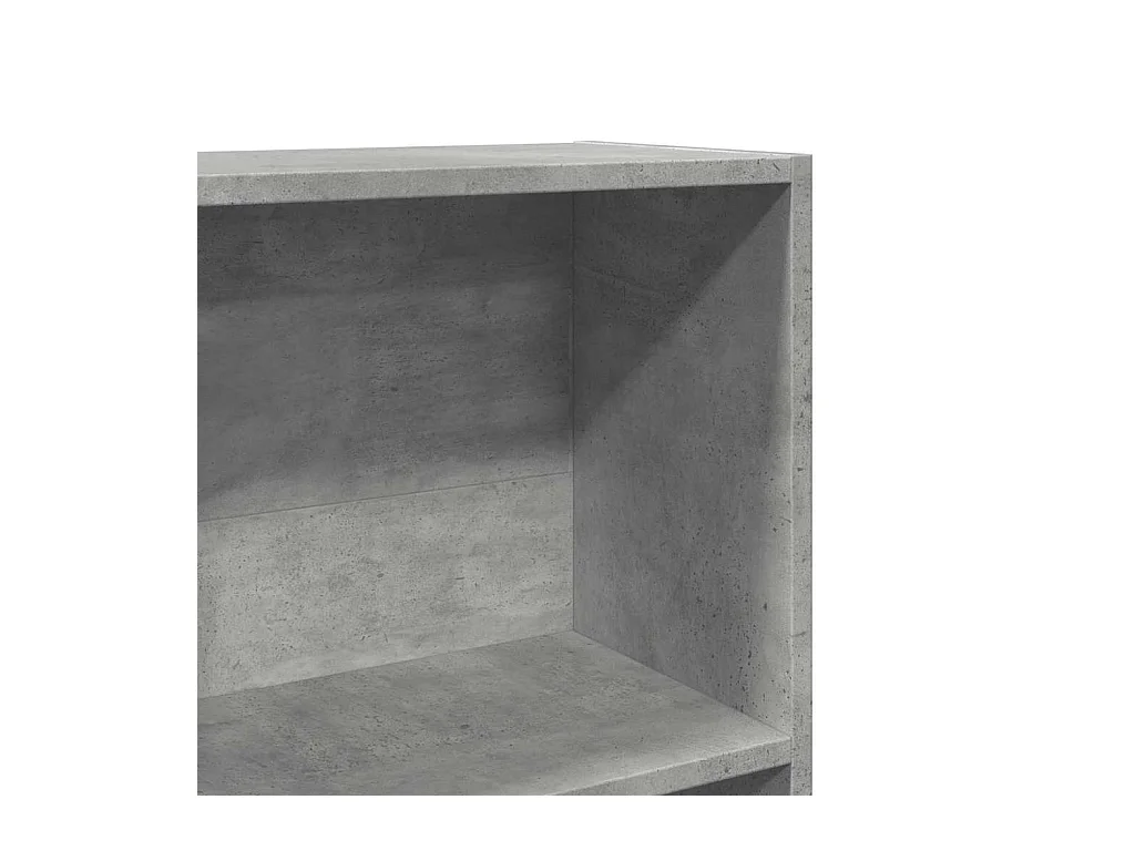 Bibliothèque gris béton 40x24x176 cm bois d'ingénierie
