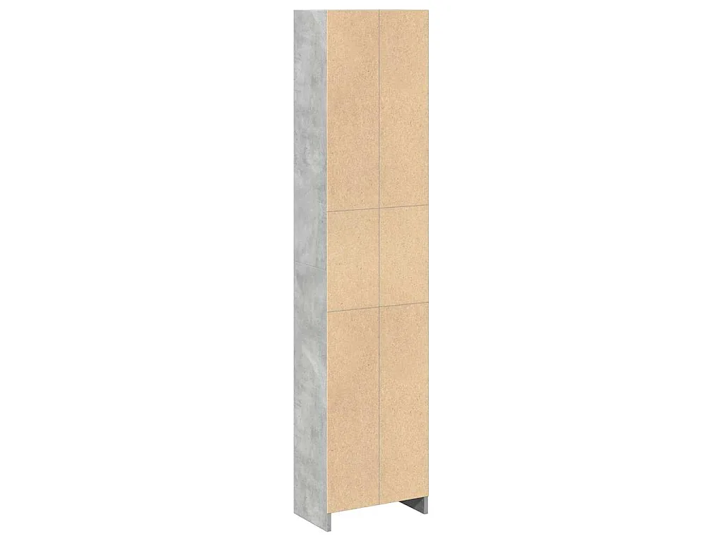 Bibliothèque gris béton 40x24x176 cm bois d'ingénierie