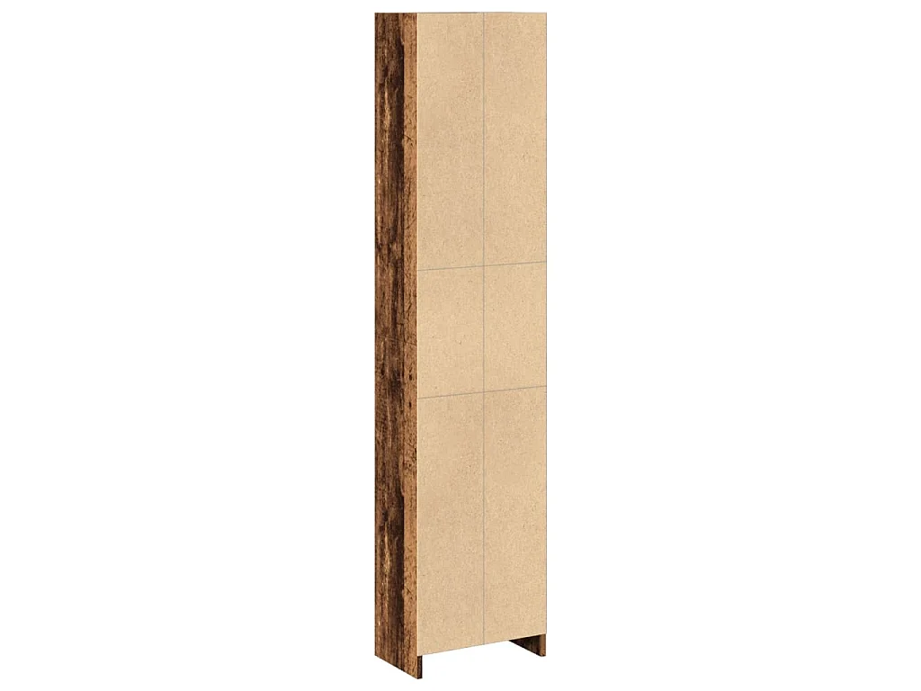 Boekenkast 40x24x176 cm bewerkt hout oud houtkleurig