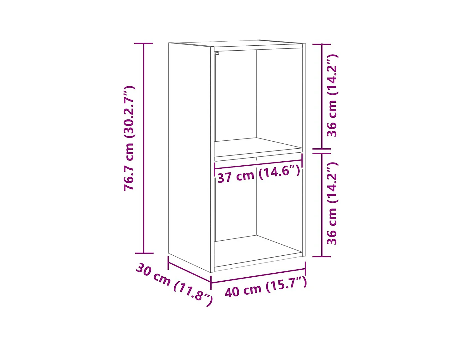 Bücherregal Grau Sonoma 40x30x77 cm Holzwerkstoff