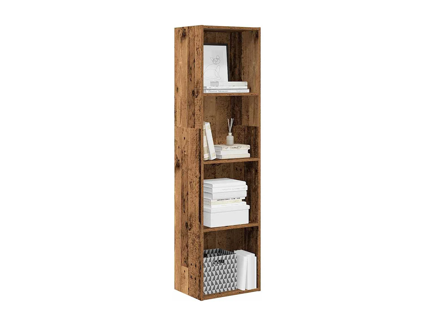 Bücherregal Altholz-Optik 40x30x152 cm Holzwerkstoff