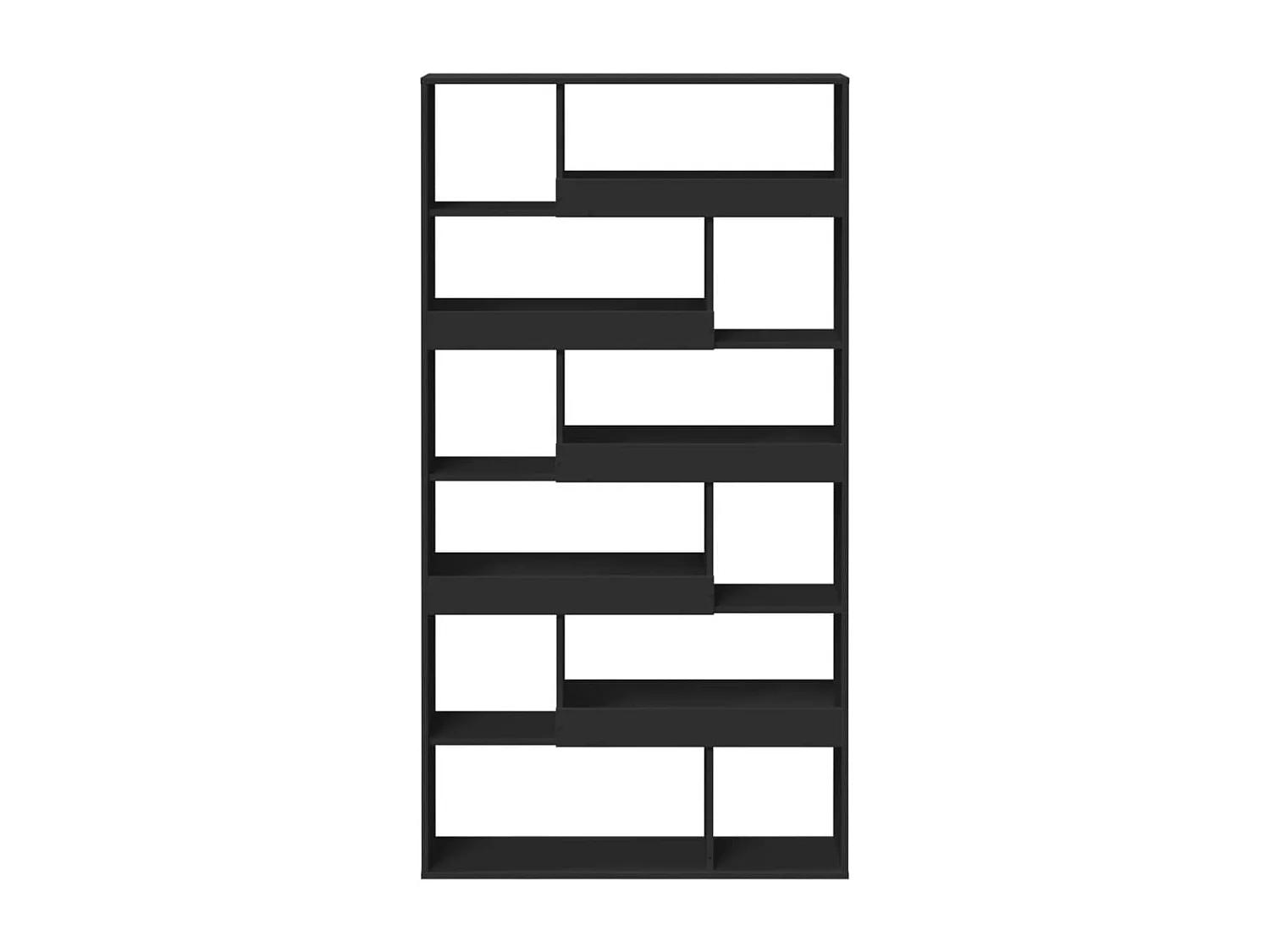 Divisorio Stanza Nero 100x33x187,5 cm in Truciolato