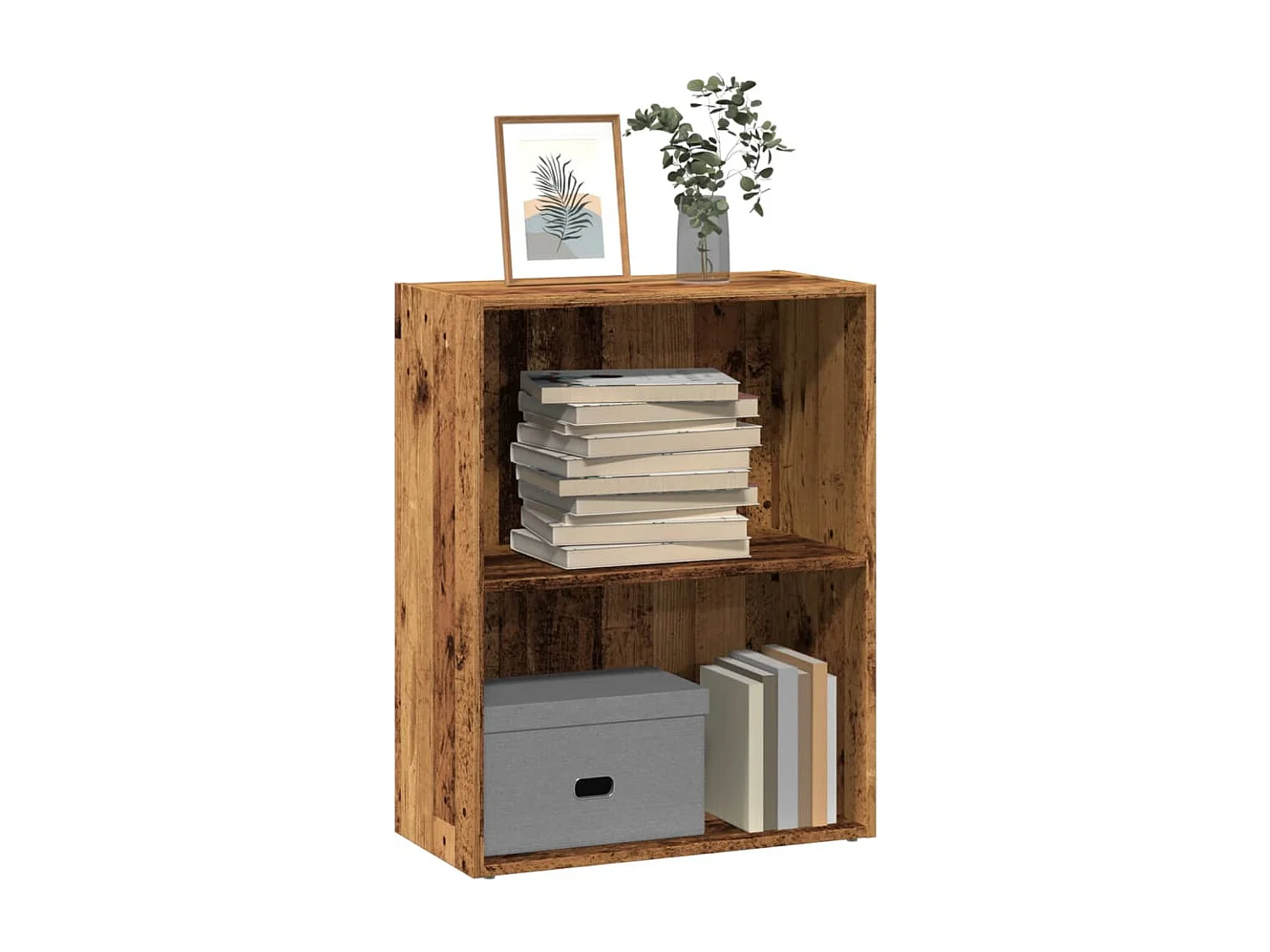 Bibliothèque vieux bois 60x30x77 cm bois d'ingénierie