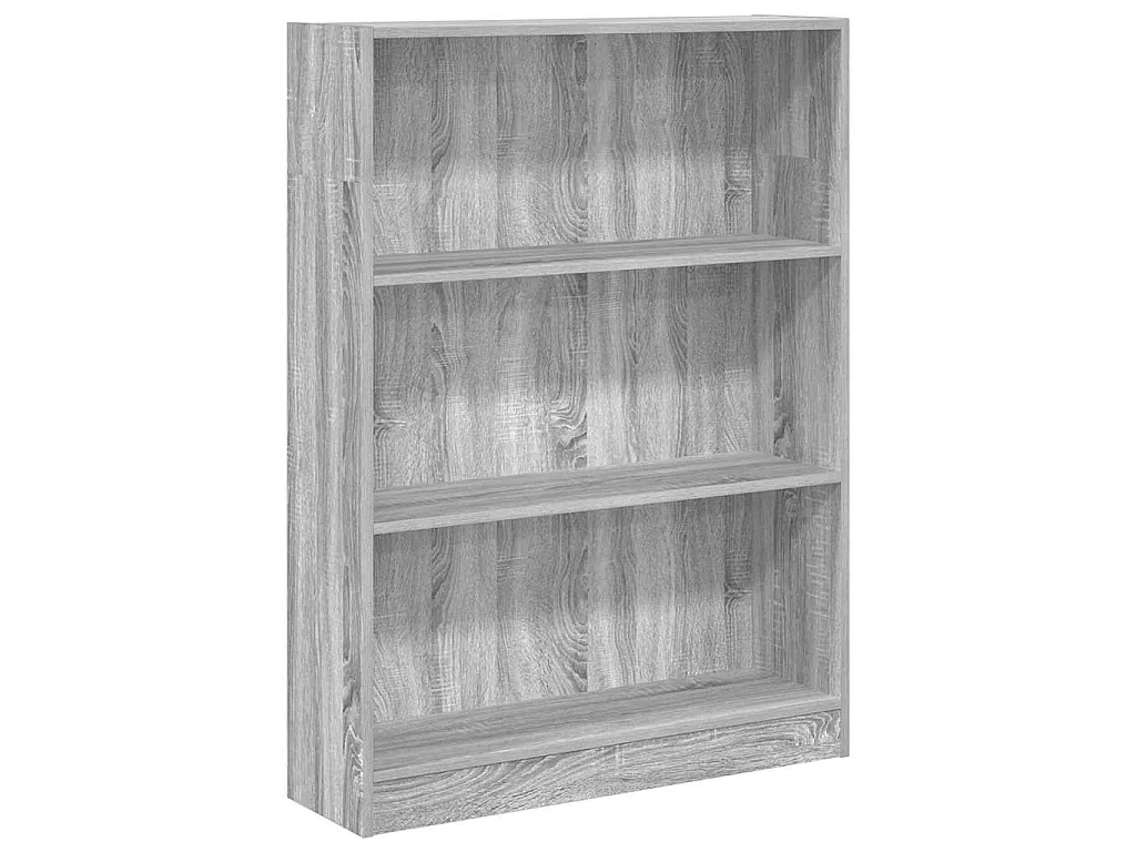 Bibliothèque sonoma gris 80x24x109 cm bois d'ingénierie