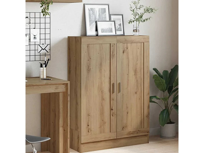 Boekenkast 82,5x30,5x115 cm bewerkt hout artisanaal eikenkleur