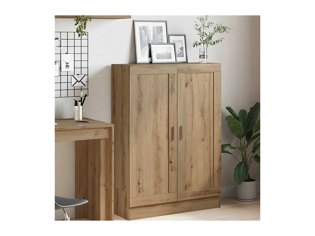 Boekenkast 82,5x30,5x115 cm bewerkt hout artisanaal eikenkleur