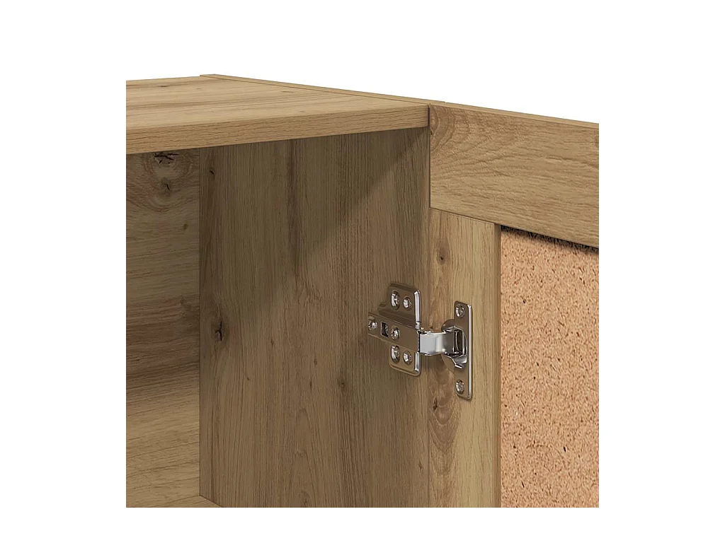 Boekenkast 82,5x30,5x115 cm bewerkt hout artisanaal eikenkleur