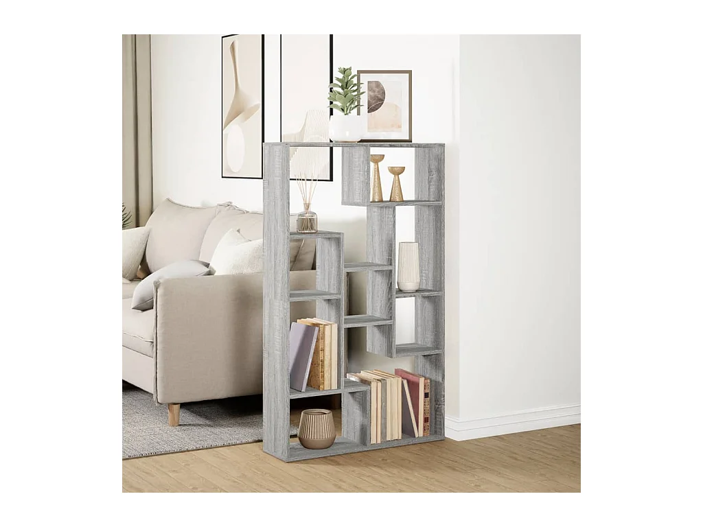 Bibliothèque sonoma gris 72x20x120 cm bois d'ingénierie