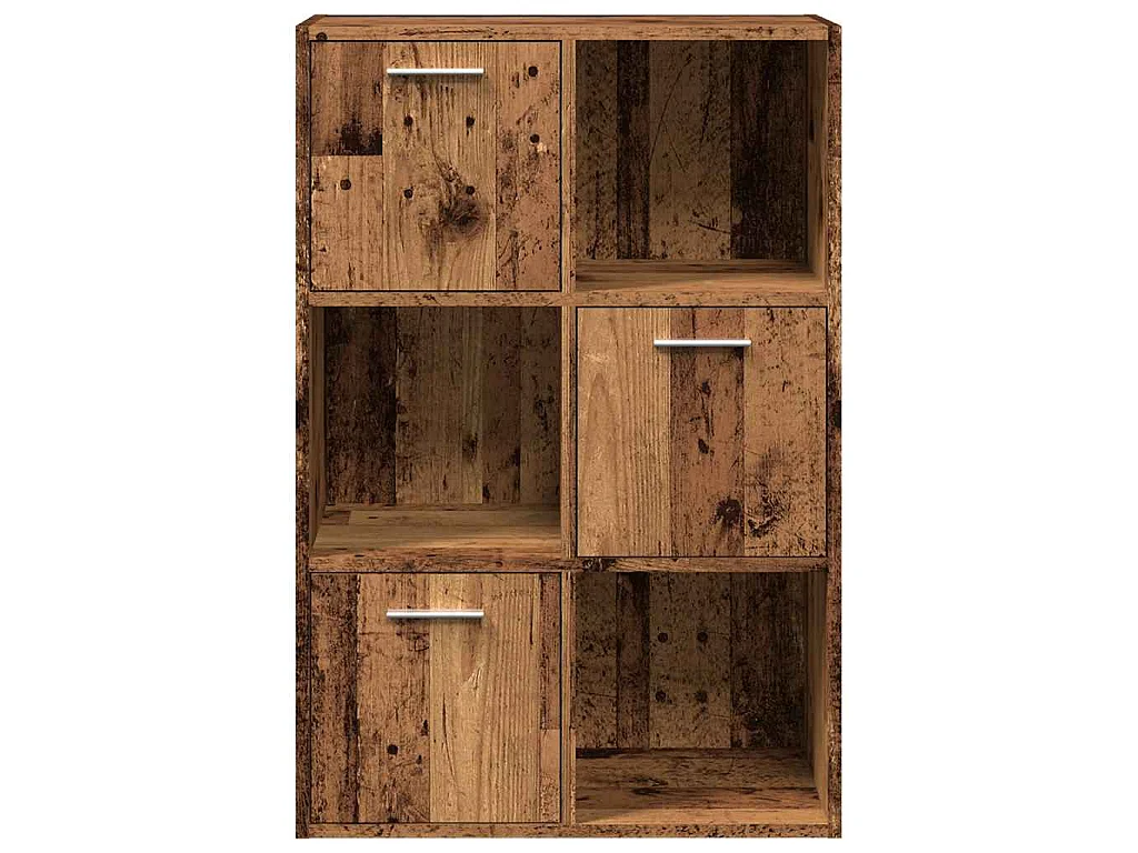 Boekenkast 60,5x30x90 cm bewerkt hout oud houtkleurig