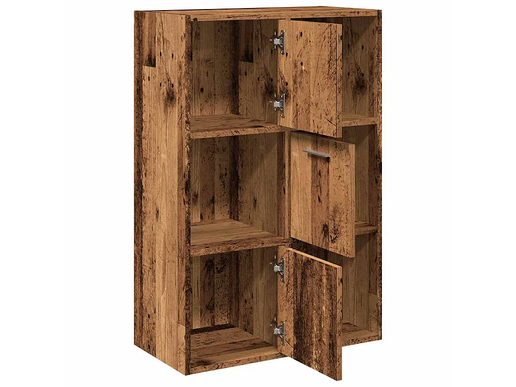 Boekenkast 60,5x30x90 cm bewerkt hout oud houtkleurig