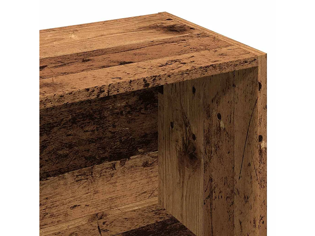 Boekenkast 60,5x30x90 cm bewerkt hout oud houtkleurig