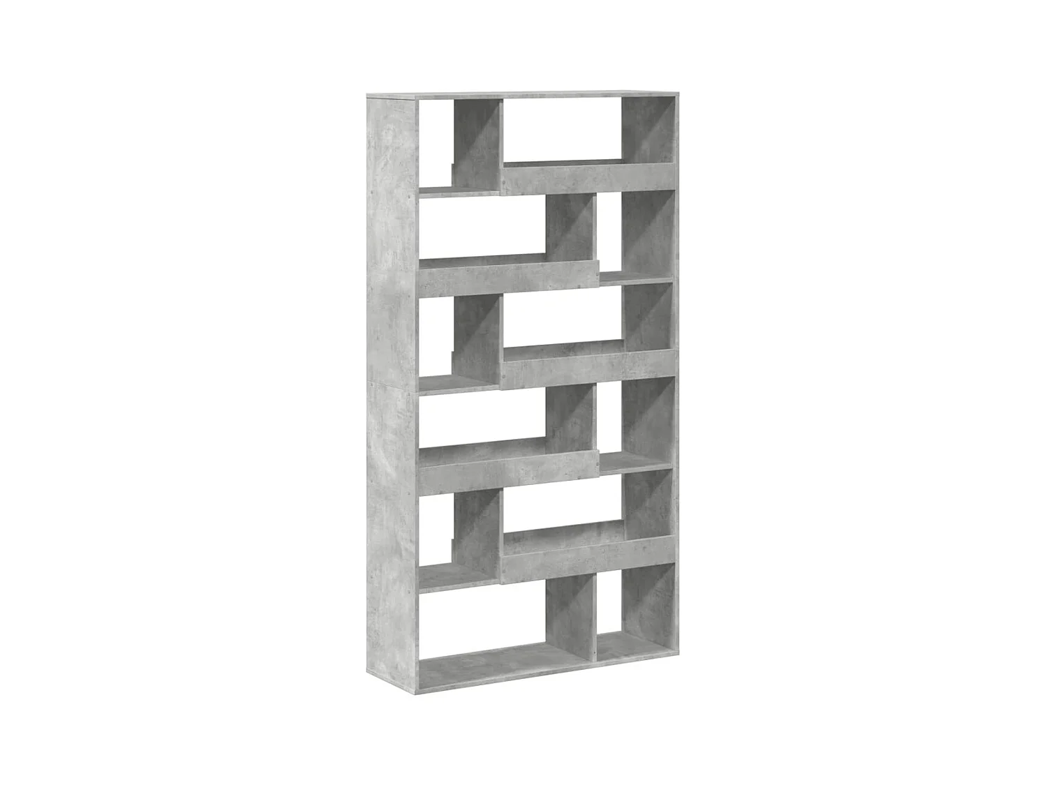 Boekenkast 100x33x187,5 cm bewerkt hout betongrijs