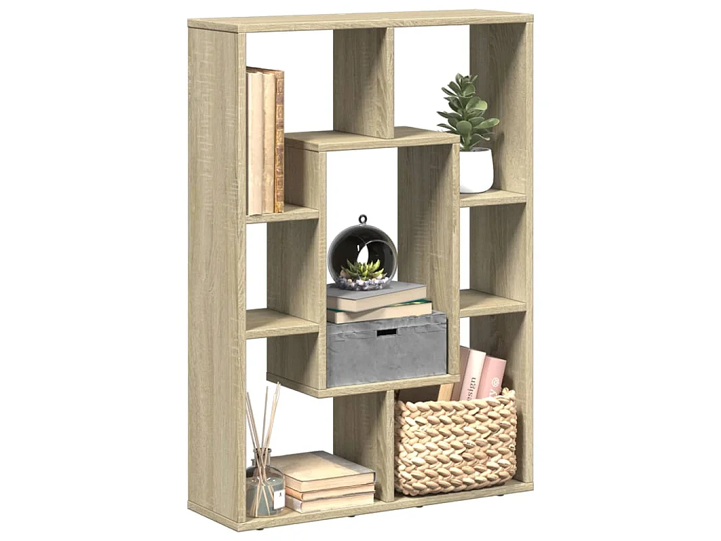 Bibliothèque chêne sonoma 63x20x90 cm bois d'ingénierie