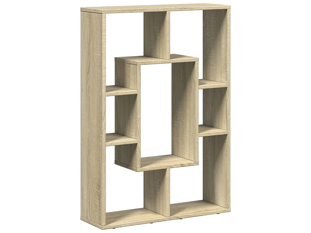 Boekenkast 63x20x90 cm bewerkt hout sonoma eikenkleurig