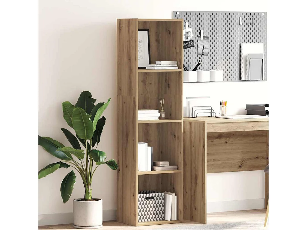 Libreria Rovere Artigianale 40x30x152 cm in Legno Multistrato