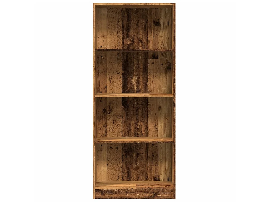 Boekenkast 60x24x143 cm bewerkt hout oud houtkleurig