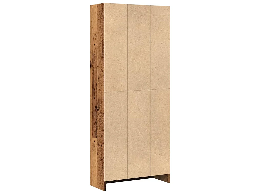 Boekenkast 60x24x143 cm bewerkt hout oud houtkleurig
