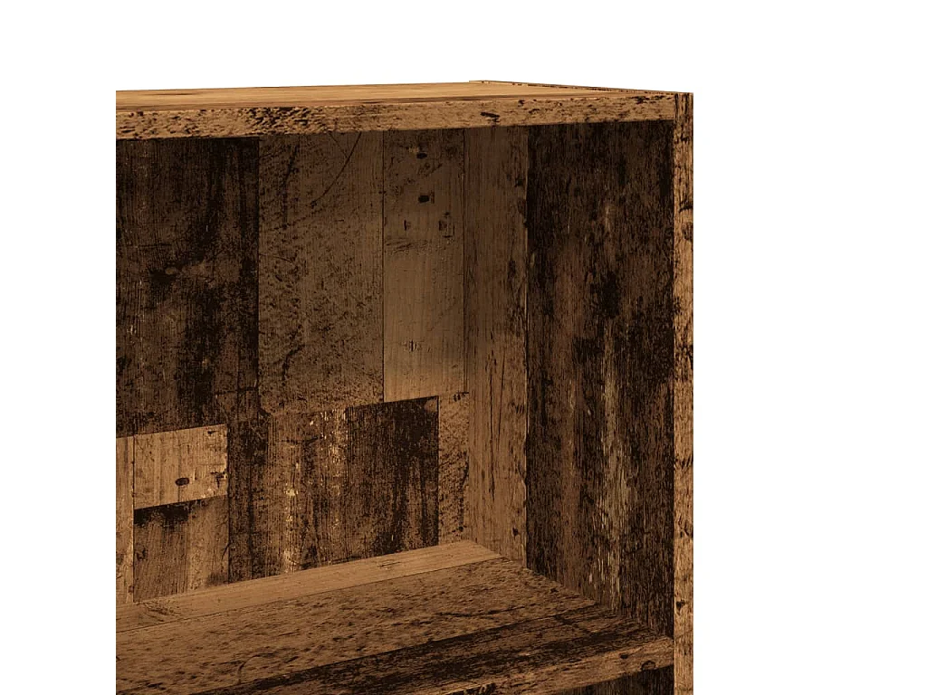 Boekenkast 60x24x143 cm bewerkt hout oud houtkleurig