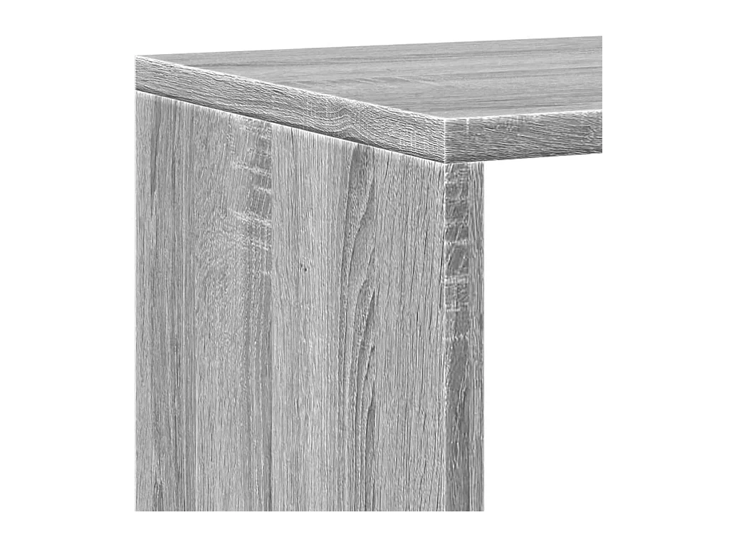 Bibliothèque sonoma gris 137,5x29x137,5 cm bois d'ingénierie