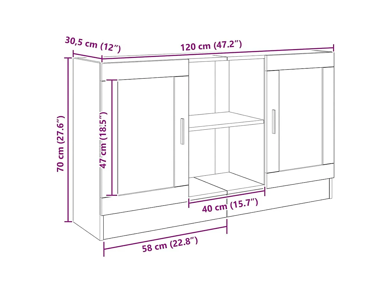 Boekenkast 98x29x97,5 cm bewerkt hout artisanaal eikenkleur