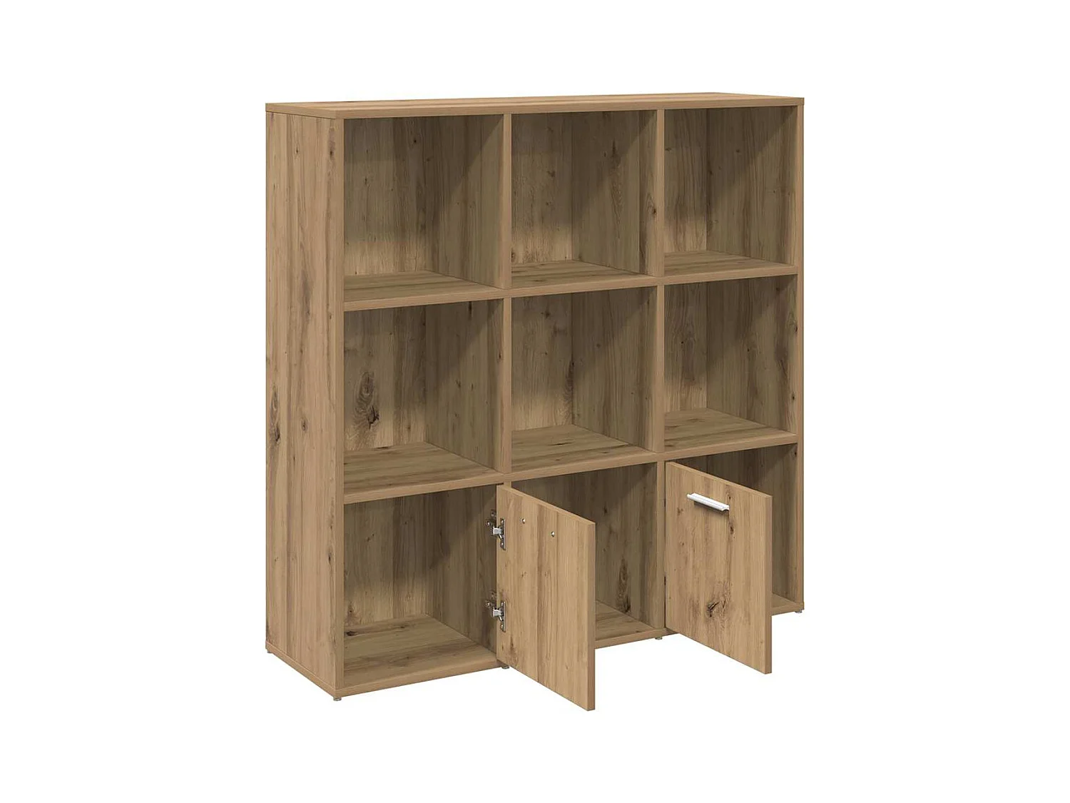 Boekenkast 98x29x97,5 cm bewerkt hout artisanaal eikenkleur