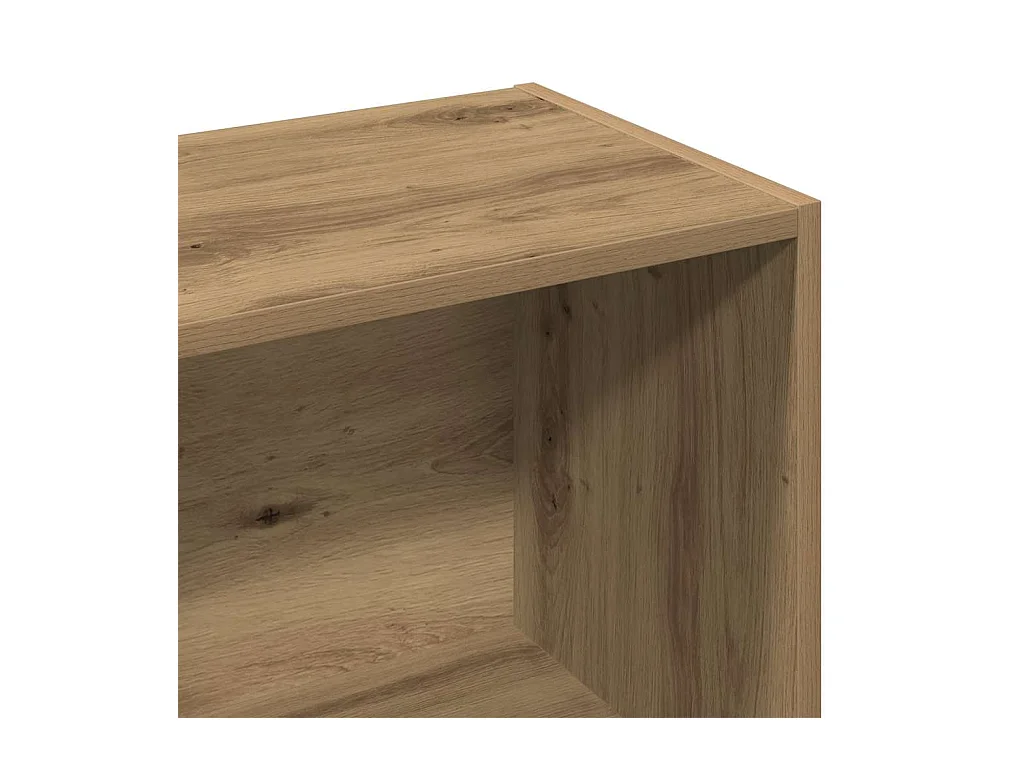 Boekenkast 98x29x97,5 cm bewerkt hout artisanaal eikenkleur