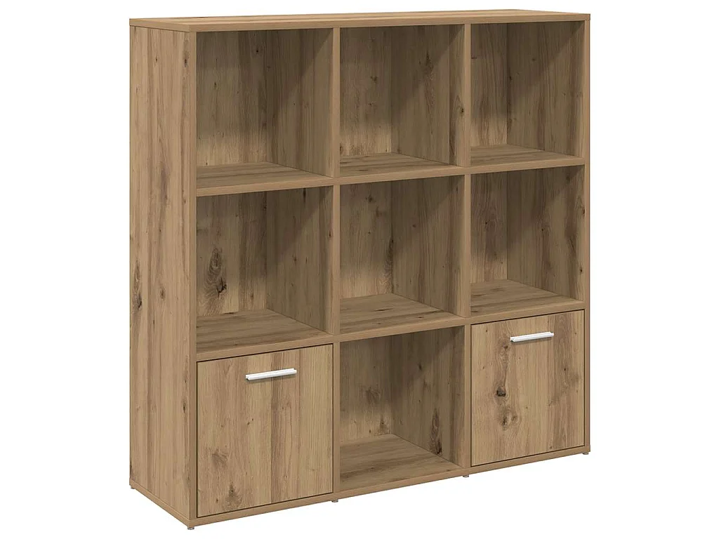 Bibliothèque chêne artisanal 98x29x97,5 cm bois d'ingénierie