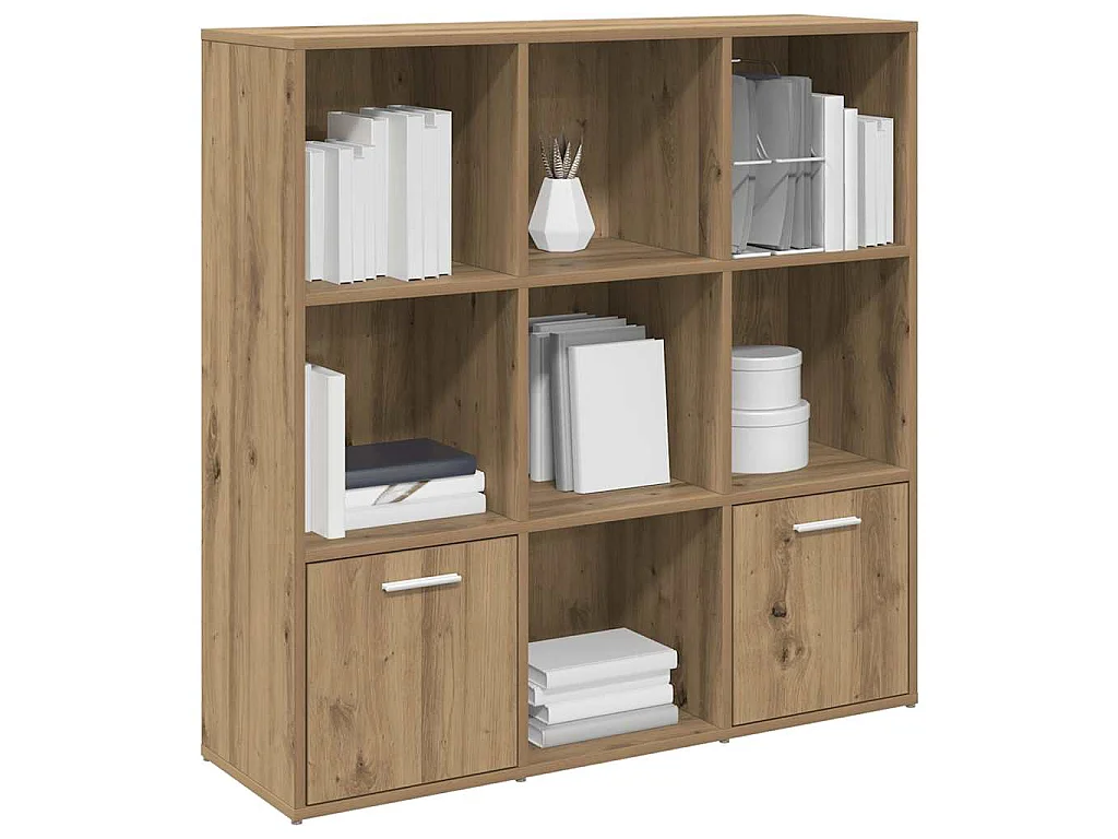 Bibliothèque chêne artisanal 98x29x97,5 cm bois d'ingénierie