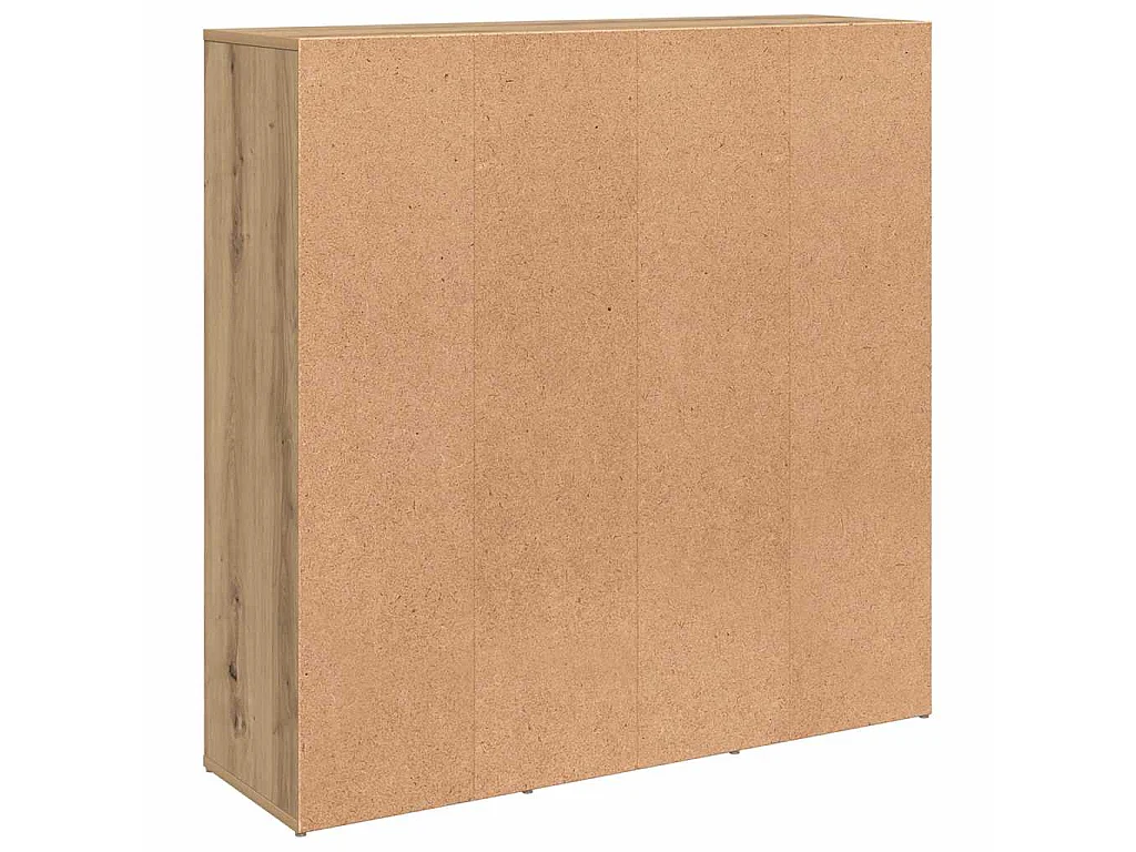 Bibliothèque chêne artisanal 98x29x97,5 cm bois d'ingénierie